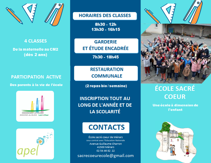 Ecole du sacre coeur menars contact et horaires